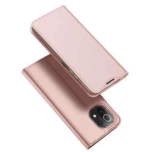 Telefontok Xiaomi 11 Lite 5G NE / Mi 11 Lite - Dux Ducis rose gold flipcover tok
