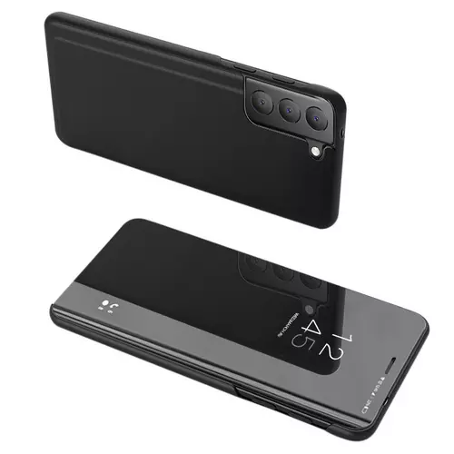Telefontok Samsung Galaxy S21 FE - fekete Clear View Tok