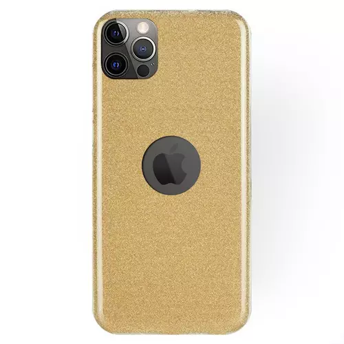Telefontok iPhone 12 Pro - Arany Shiny tok (Apple logónál kivágással)