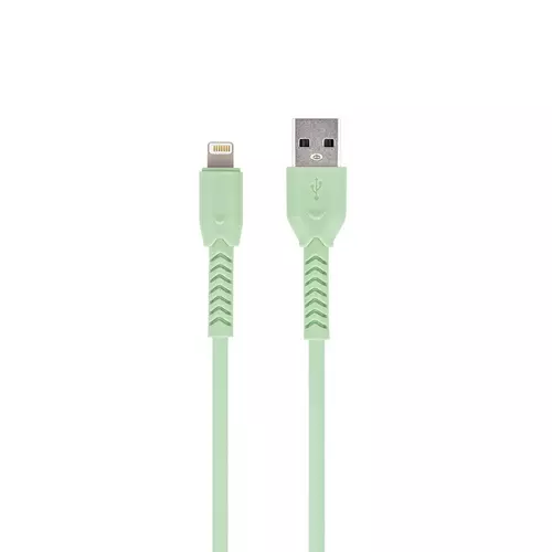 Kábel: Maxlife MXUC-04 - USB / Lightning zöld kábel, 3,0A, 1m