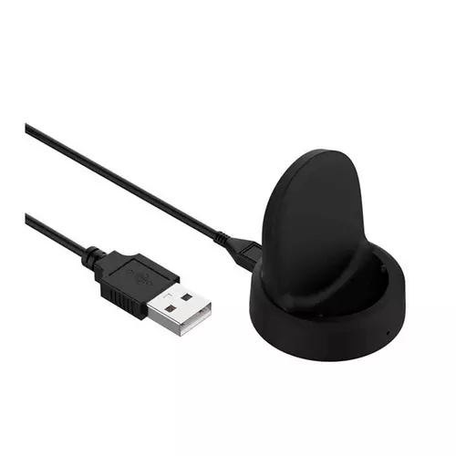 Okosóra töltő - Samsung Galaxy Watch Active 2 / Watch 3 / 4 / 5 / 5 Pro / 6 / 6 Classic okosóra asztali töltő állvány + USB/MicroUSB kábel - TACTICAL fekete