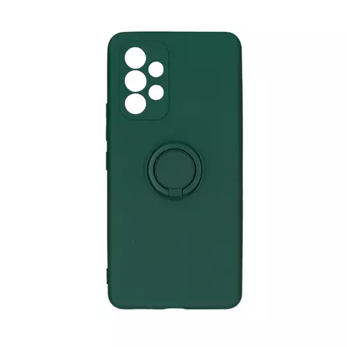Telefontok Samsung Galaxy A13 (A135F / A137F) - Grip zöld szilikon tok, kitámasztó ujjgyűrűvel