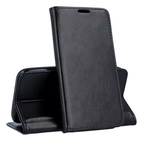 Telefontok Xiaomi Redmi Note 11 - Smart Magnetic fekete szilikon keretes mágneses könyvtok