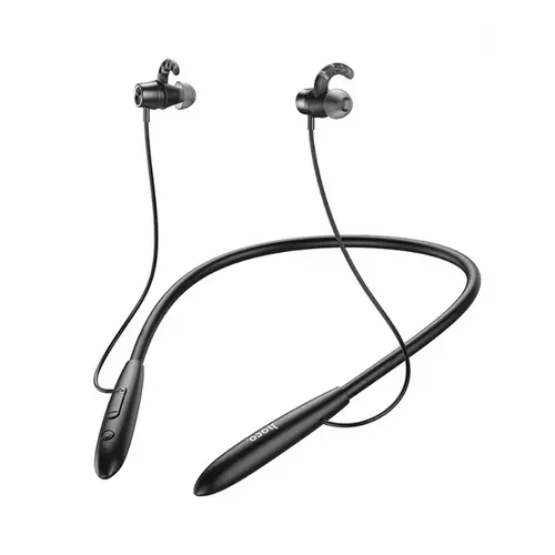 Headset: Hoco ES61 - fekete stereo sport bluetooth headset fülhallgató, MicroSD porttal