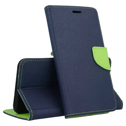 Telefontok Samsung Galaxy A73 5G - FANCY kék-zöld szilikon keretes könyvtok
