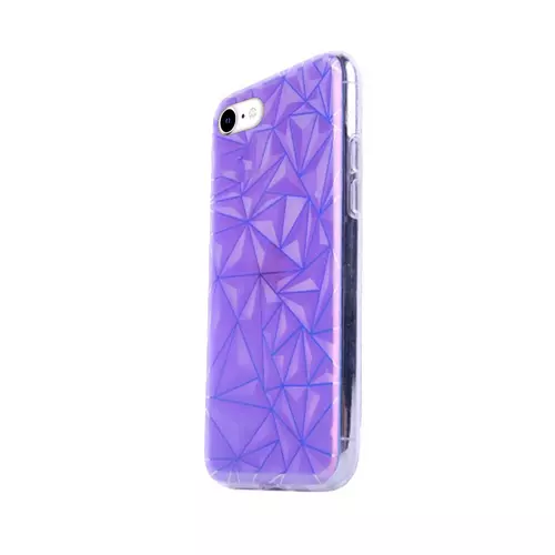 Telefontok iPhone SE (2020) - Neo lila, mintás műanyag hátlap tok, szilikon kerettel