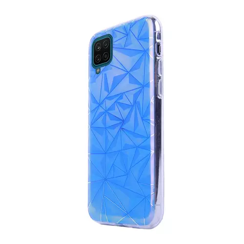 Telefontok Samsung Galaxy M12 - Neo kék, mintás műanyag hátlap tok, szilikon kerettel