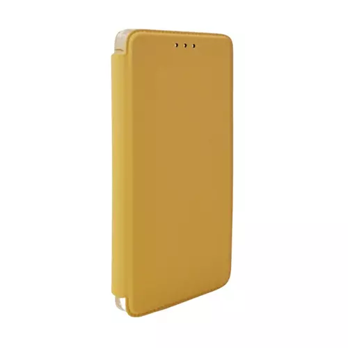 Telefontok Xiaomi Redmi Note 11 - Slim BookCover sárga könyvtok, átlátszó ütésálló szilikon kerettel