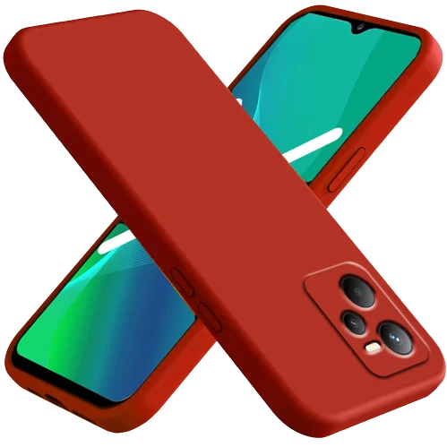 Telefontok Realme C35 - piros szilikon tok
