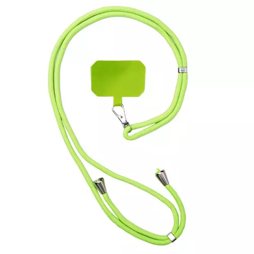 Telefontok: Univerzális - tokba helyezhető nyakba akasztó - neonzöld