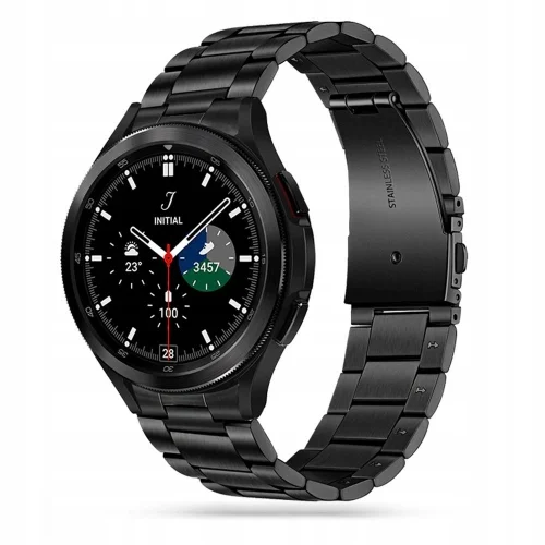 Samsung Galaxy Watch 5 / 5 Pro (40 / 44 / 45 mm) okosóra fémszíj - fekete fémszíj