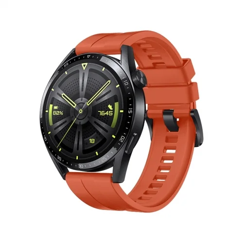 Huawei Watch 3 / Watch 3 Pro okosóra szíj - Strap One narancssárga szilikon (22 mm)