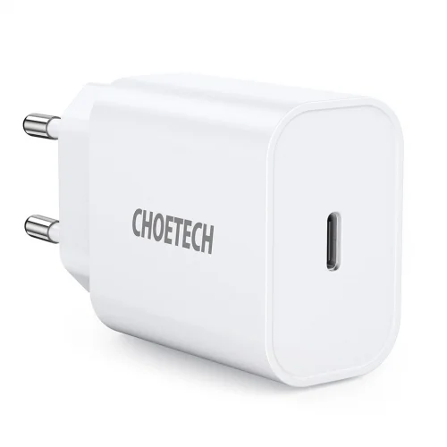 Telefon töltő: Choetech Q5004 - TYPE-C fehér hálózati töltőfej, 20W