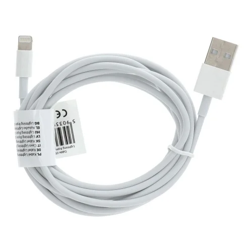 Kábel: Apple készülékhez fehér Lightning / USB kábel, 2m