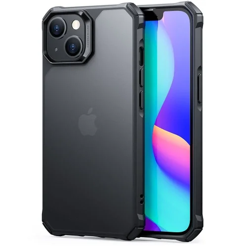Telefontok iPhone 14 - ESR áttetsző/fekete ütésálló tok
