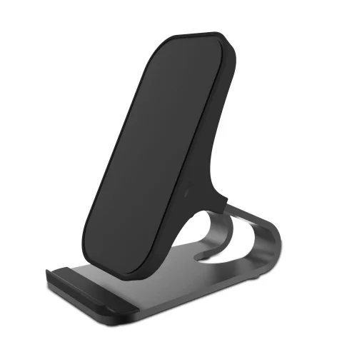 Tech- Protect S1 - univerzális asztali telefontartó állvány, Qi vezeték nélküli töltéssel, fekete