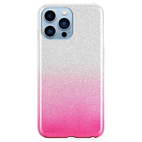 Telefontok iPhone 14 Pro - Ezüst / pink Shiny tok