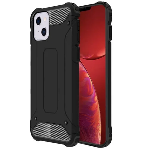 iPhone 14 Plus Telefontok - Defender II fekete ütésálló hátlap tok