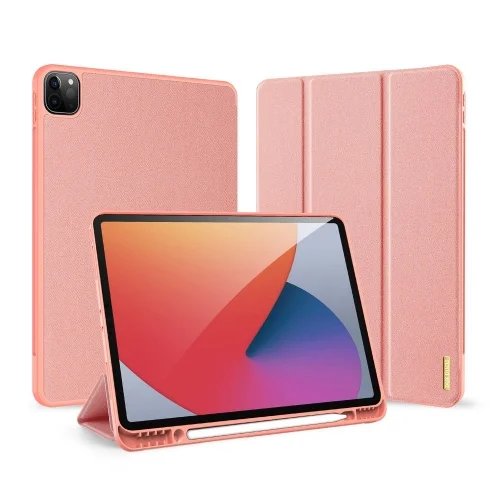 Tablettok iPad Pro 12.9 2021 (5. gen) -Dux Ducis Domo pink tablet tok ceruza tartóval