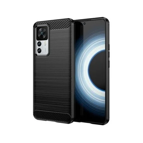 Telefontok Xiaomi 12T - Carbon Fiber fekete szilikon tok