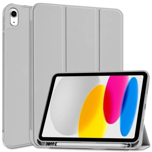 iPad 2022 10.9 (iPad 10) Tablettok - szürke smart case, ceruza tartóval