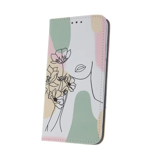 Telefontok Xiaomi Redmi 9C - Smart Trendy Girly Art 1 - mágneses szilikon keretes könyvtok