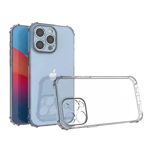 iPhone 14 Pro Max Telefontok- Ütésálló átlátszó tok