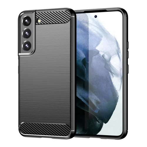Telefontok Samsung Galaxy S23 - CARBON fekete szilikon tok