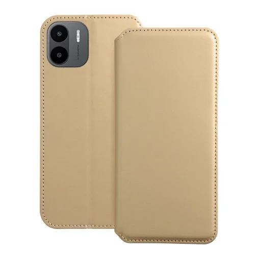 Xiaomi Redmi A1 Telefontok - Dual Pocket - arany mágneses átlátszó szilikon keretes könyvtok