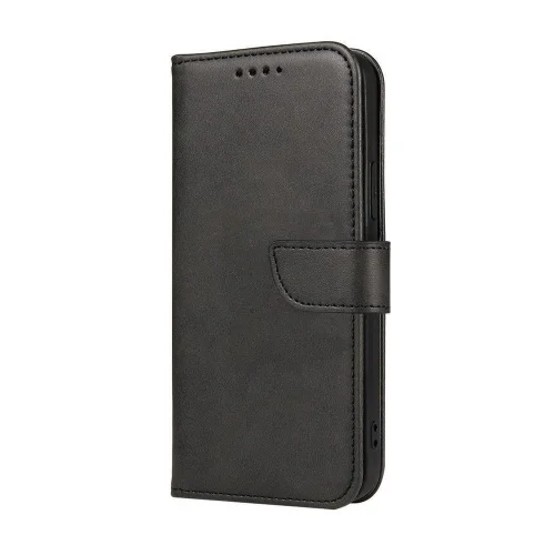 Telefontok OnePlus 10 Pro 5G - fekete ráhajtófüles bőr könyvtok 