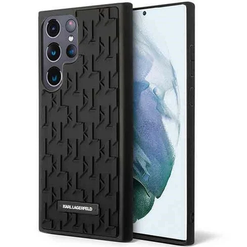 Telefontok Samsung Galaxy S23 Ultra - Karl Lagerfeld Rubber Mono Logo - fekete hátlap tok