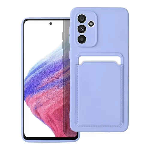 Samsung Galaxy A34 5G Telefontok - Forcell Card - lila kártyatartós szilikon hátlap tok
