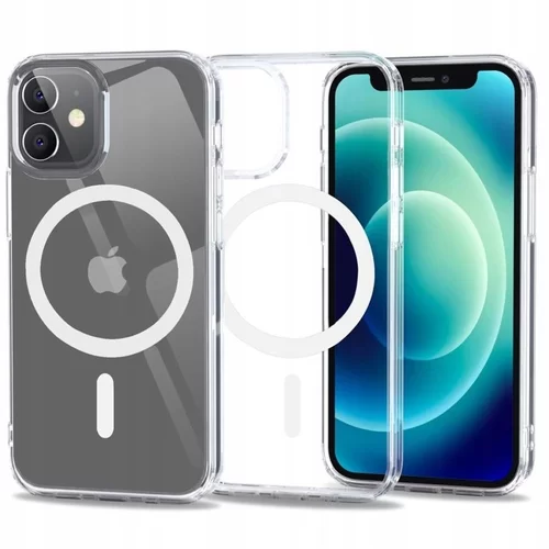 Telefontok iPhone 12 mini - Tech-Protect Magmat MagSafe kompatibilis átlátszó műanyag hátlap tok, szilikon kerettel