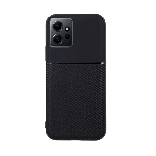 Xiaomi Redmi Note 12 4G / LTE Telefontok - Elegance fekete műanyag hátlap tok szilikon kerettel