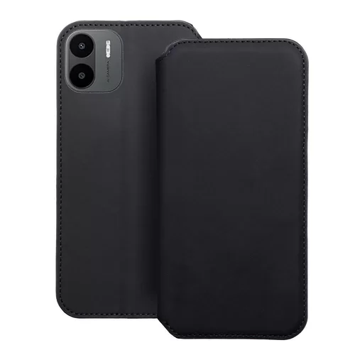 Xiaomi Redmi A2 Telefontok - Dual Pocket - fekete mágneses átlátszó szilikon keretes könyvtok