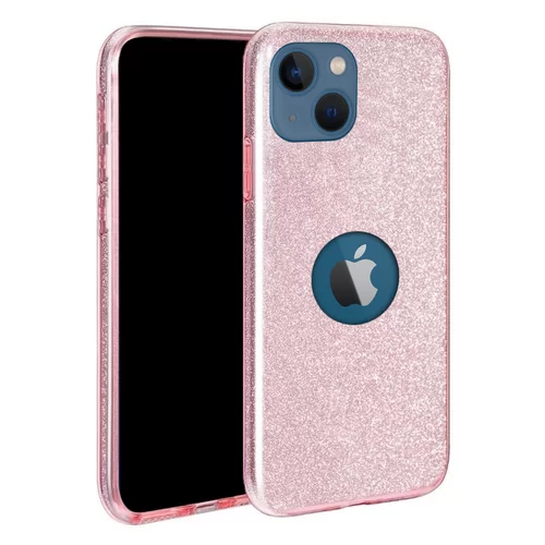 Telefontok iPhone 14 - Pink Shiny tok (Apple logónál kivágással)