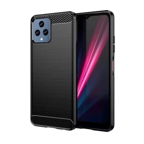 T Phone 5G Telefontok - Carbon Fiber fekete szilikon tok