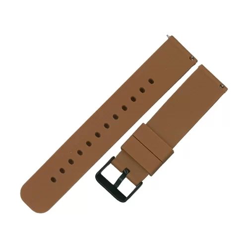 Samsung Galaxy Watch6 / Watch6 Classic okosóra szíj - Strap One barna szilikon szíj (szíj szélesség: 20 mm)