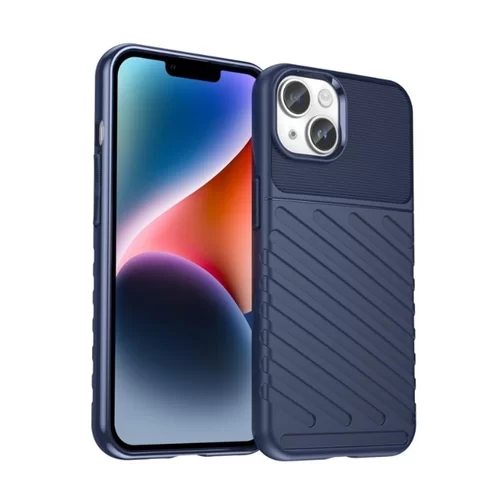 iPhone 15 Plus Telefontok - Thunder kék ütésálló szilikon hátlap tok