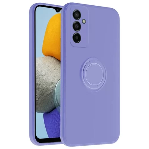 Samsung Galaxy A14 4G / LTE (A145) Telefontok - Grip lila szilikon tok, kitámasztó ujjgyűrűvel