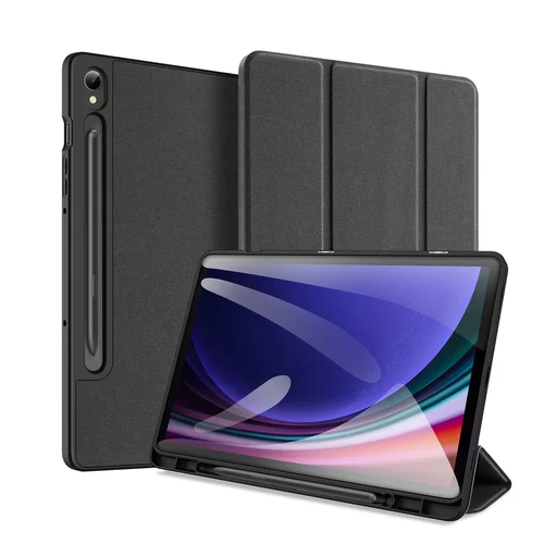 Samsung Galaxy Tab S9 FE 10,9 coll Tablettok (SM-X510, SM-X516) - DUX DUCIS DOMO fekete smart case ceruza tartóval
