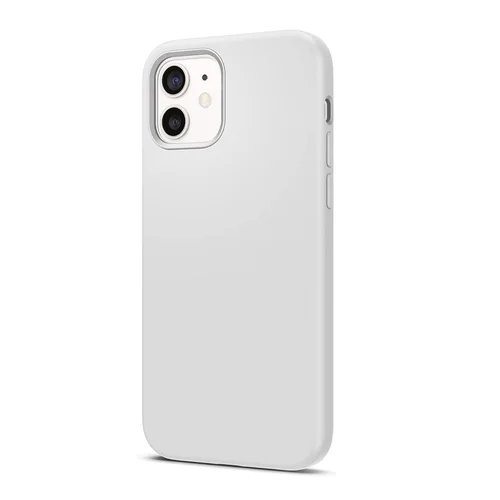 Telefontok iPhone 12 - fehér szilikon hátlap tok