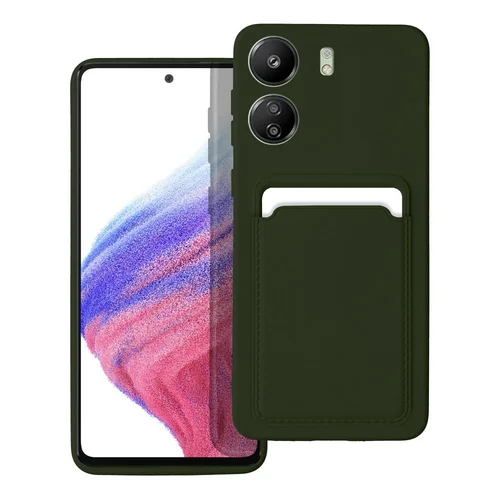 Xiaomi Poco C65 Telefontok - Forcell Card - zöld kártyatartós szilikon hátlap tok