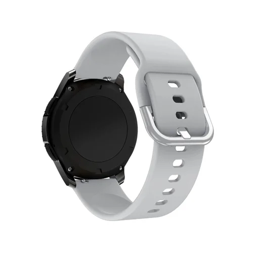 Samsung Galaxy Watch 3 (45 mm) okosóra szíj - Strap - szürke szilikon szíj (szíj szélesség: 22 mm)