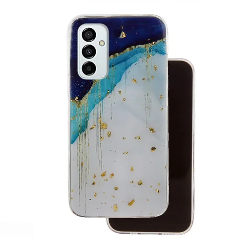 Samsung Galaxy A05s telefontok - Gold Glam Iceberg - mintás műanyag hátlap tok, szilikon kerettel