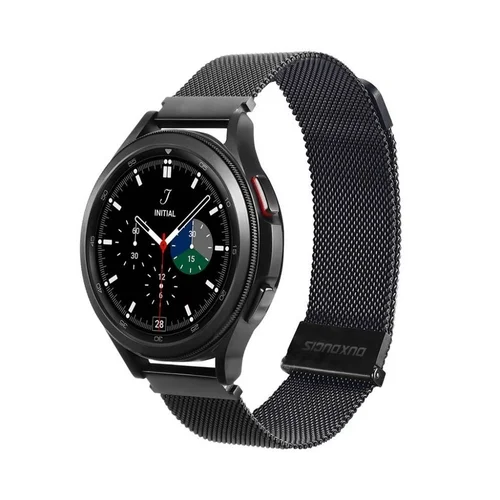 Huawei Watch GT 4 (46 mm) okosóra szíj - Dux Ducis Milanese - mágneses fekete fémszíj (22 mm)