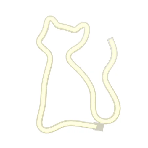 Fehér Cat Neon LED felirat 17 x 2 x 23,5 cm