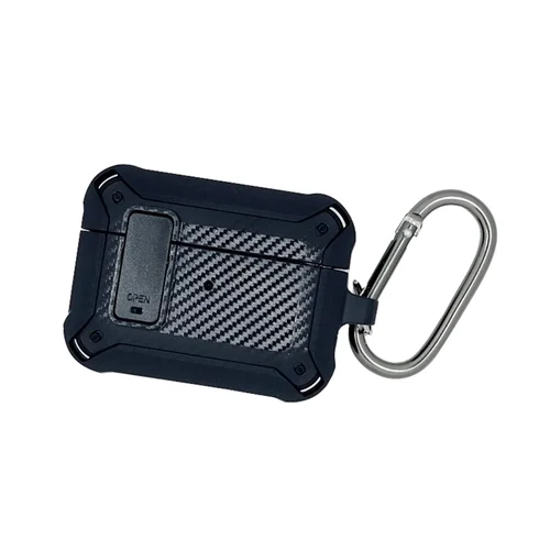 Airpods 3 tartó - Nitro fekete tok, karabinerrel ﻿