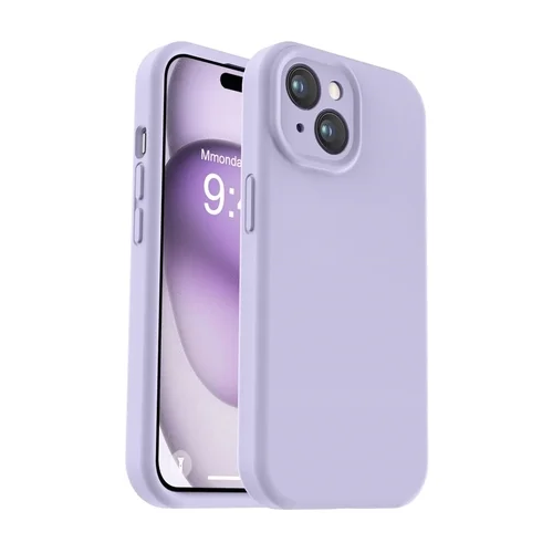 iPhone 15 Plus telefontok - PASTEL - liláskék szilikon hátlap tok