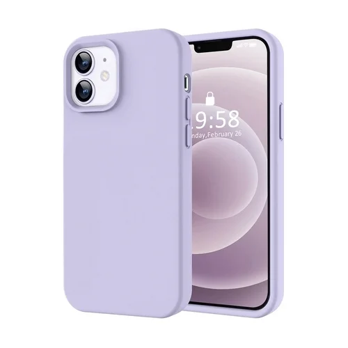 iPhone 12 telefontok - PASTEL - liláskék szilikon hátlap tok ﻿